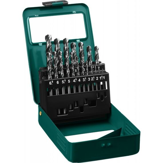 Наборы оснастки: Набор сверл по металлу KRAFTOOL HSS-G 19шт(1-10мм) HSS-G, сталь М2(S6-5-2) [29651-H19] фотографии