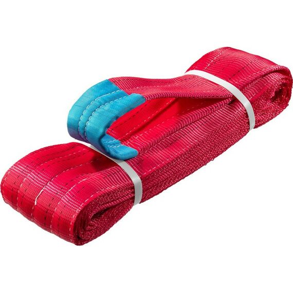 Лебедки, тали, тельферы: Текстильный петлевой строп Зубр СТП-5/3 красный, г/п 5 т, длина 3 м [43555-5-3] фотографии