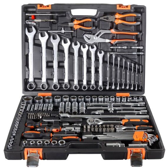 Наборы инструментов и ключи: Набор инструментов Вихрь 151 предмет 1/2", 1/4", CrV, в кейсе фотографии