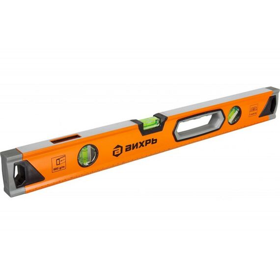 Строительные уровни: Уровень алюминиевый Вихрь Усиленный 600мм 3 глазка фрезерованный фотографии