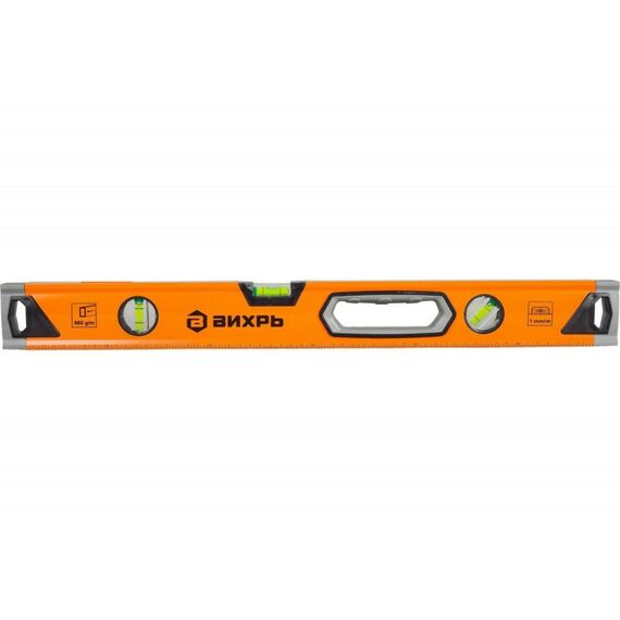 Строительные уровни: Уровень алюминиевый Вихрь Усиленный 600мм 3 глазка фрезерованный фотографии