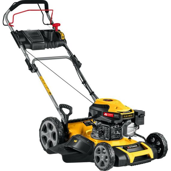 Газонокосилки: Самоходная газонокосилка бензиновая STEHER GLM-460p 460 мм 4.5 л.с фотографии