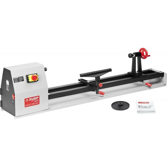 Обрабатывающие станки: Станок токарный по дереву Зубр ЗСТД-350-1000 4 скорости, длина 1000 мм, d 350 мм, 350 Вт фотографии