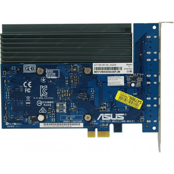 Видеокарты: Видеокарта Asus GeForce GT 730 2Gb <PCI-E> GDDR5 HDMI RTL [GT730-4H-SL-2GD5] фотографии