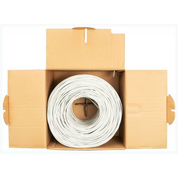 Кабель и разъемы: Кабель сетевой BURO UTP, cat.5E, 305м, 4 пары 0.45мм, CCA, одножильный (solid), серый [BU-CCA-045] фотографии