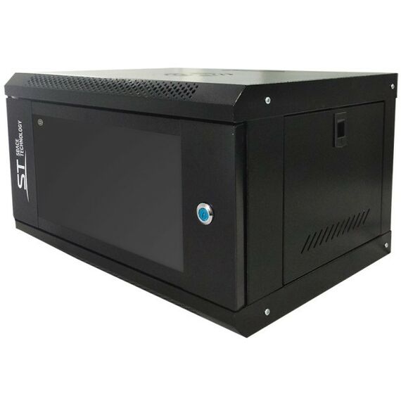Шкафы и стойки: Шкаф монтажный ST ST-NC6U01 (черный) с полкой 300 х 400 х 530 мм фотографии