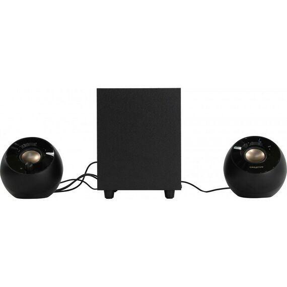 Колонки: Колонки Creative PEBBLE Plus 2x2W +Subwoofer 4W дерево, питание от USB, RTL [51MF0480AA000] фотографии