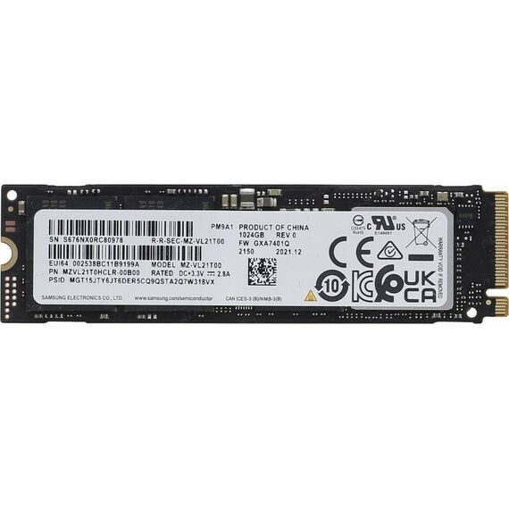 SSD-накопители: Накопитель Samsung 1Tb PM9A1 M.2 2280 M OEM [MZVL21T0HCLR-00B00] фотографии