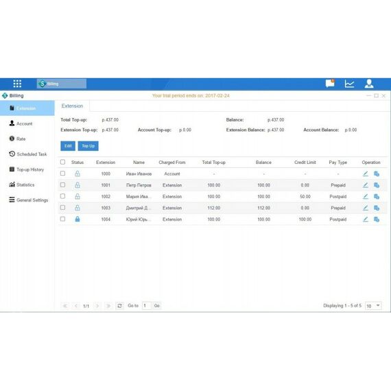 Мини АТС: Приложение Yeastar Billing для IP-АТС Yeastar фотографии