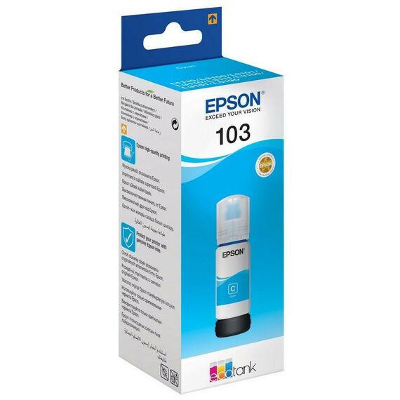 Для Epson (оригинал): Контейнер с чернилами Epson 103 синие для L3100/ L3101/ L3110/ L3150/ L3151 65мл [C13T00S24A] фотографии