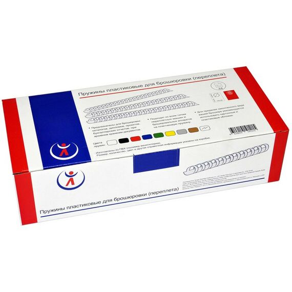 Пружины для переплета:  Пружина пластиковая 6 мм, 25л., черная, 100 шт фотографии