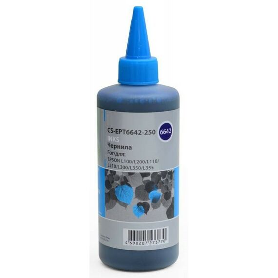 Для Epson (совместимые): Чернила Cactus CS-EPT6642-250 Cyan для Epson L-series (250мл) фотографии