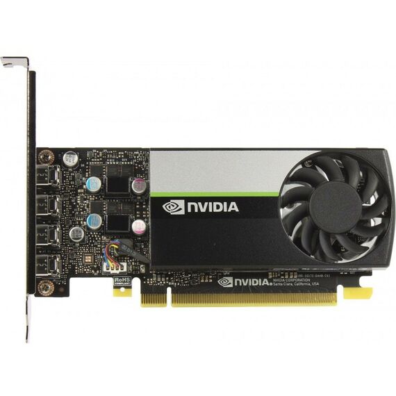 Профессиональные видеоускорители: Профессиональный видеоускоритель PNY NVIDIA Quadro T1000 8Gb  GDDR6 4xminiDP RTL [VCNT1000-8GB-SB] фотографии