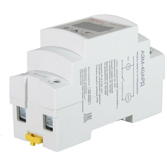 Стабилизаторы напряжения: Блок защиты по напряжению РЕСАНТА АЗМ-40АРД регулируемый, с дисплеем фотографии