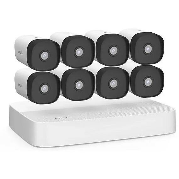 Готовые комплекты видеонаблюдения: Комплект видеонаблюдения с PoE на 8 каналов TENDA K8P-4TR видеорегистратор PoE HD и 8 цилиндрических камер PoE HD фотографии