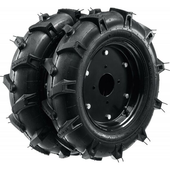 Навесное оборудование для мотоблоков и культиваторов: Колеса пневматические для мотоблоков Зубр КП-2 4.00-10, 2 шт [707106-2] фотографии