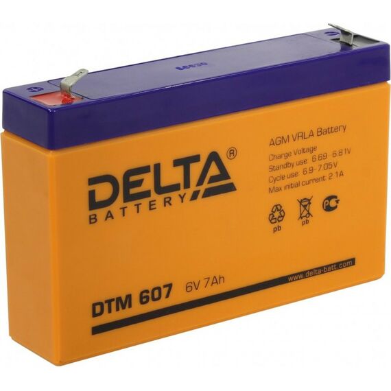 Аккумуляторы для ИБП и охранных систем: Аккумулятор для UPS Delta DTM 607 6V, 7Ah фотографии