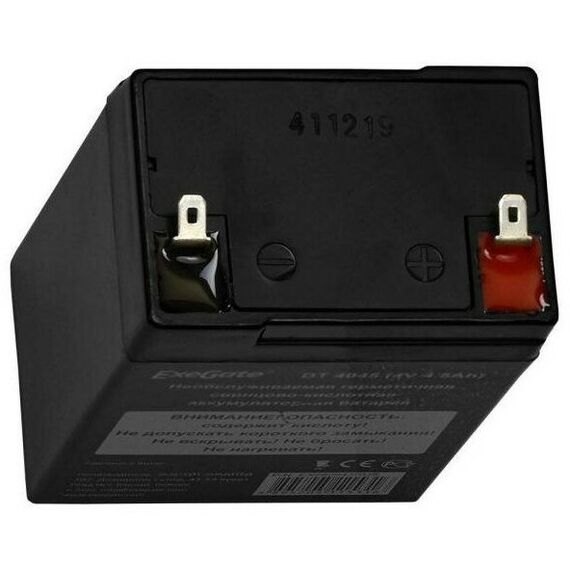 Аккумуляторы для ИБП и охранных систем: Аккумулятор для слаботочных систем Exegate Exegate DT 4045 4V, 4.5Ah [EX282943RUS] фотографии