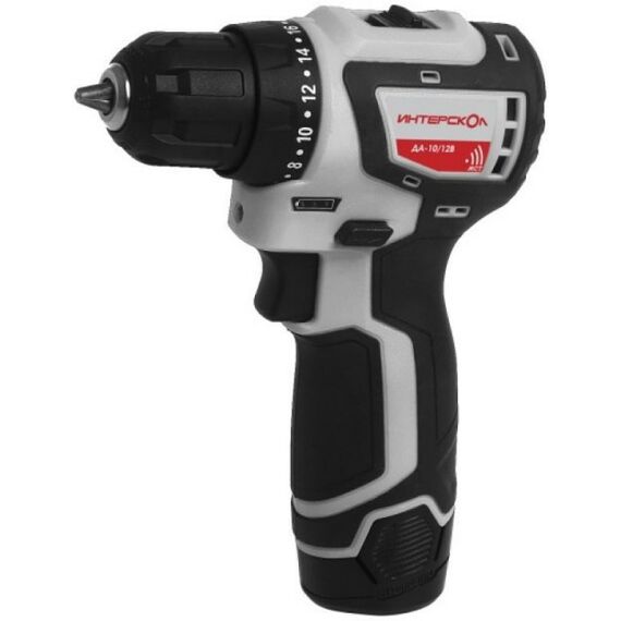 Дрели и шуруповерты: Аккумуляторная бесщет.дрель-шуруповерт Интерскол ДА-10/12В Li-ion, кейс, 2*2Ач [687.2.2.70] фотографии