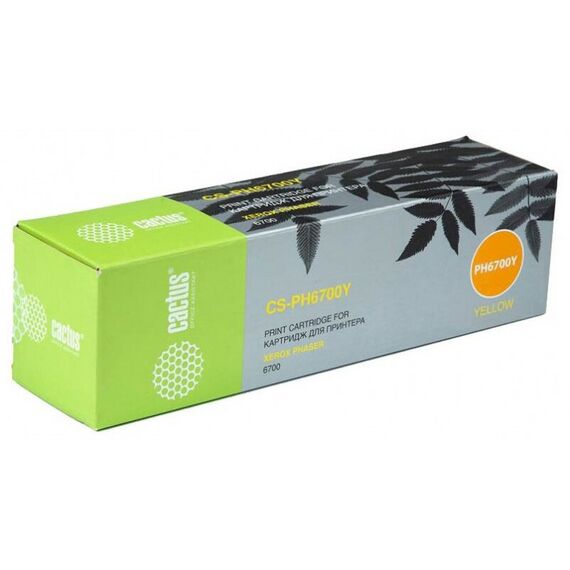 Для Xerox (совместимые): Тонер-картридж Cactus CS-PH6700Y желтый аналог 106R01525 для Xerox Phaser 6700 (12000стр.) фотографии