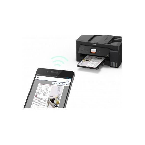 Многофункциональные устройства: Многофункциональное устройство Epson L14150 A3, струйное МФУ, LCD, 17стр/мин, 4800x1200dpi, 4краски, USB2.0, ADF, WiFi,  сетевой, двуст.печать [C11CH96404] фотографии