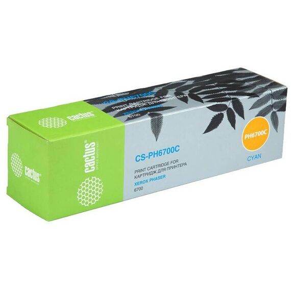 Для Xerox (совместимые): Тонер-картридж Cactus CS-PH6700C голубой аналог 106R01523 для Xerox Phaser 6700 (12000 стр.) фотографии