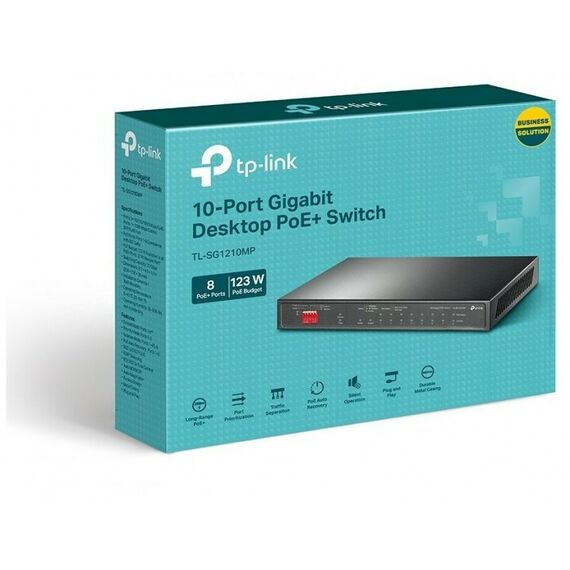 Коммутаторы, маршрутизаторы, межсетевые экраны: Коммутатор TP-Link TL-SG1210MP фотографии