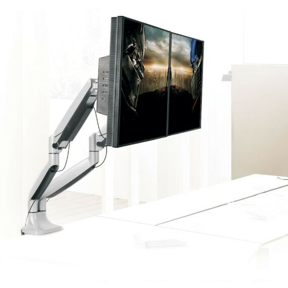 Крепеж для аудио-видео техники: Кронштейн для 2-х мониторов ARM Media LCD-T32 серебристый LCD 15"-32" [10161] фотографии