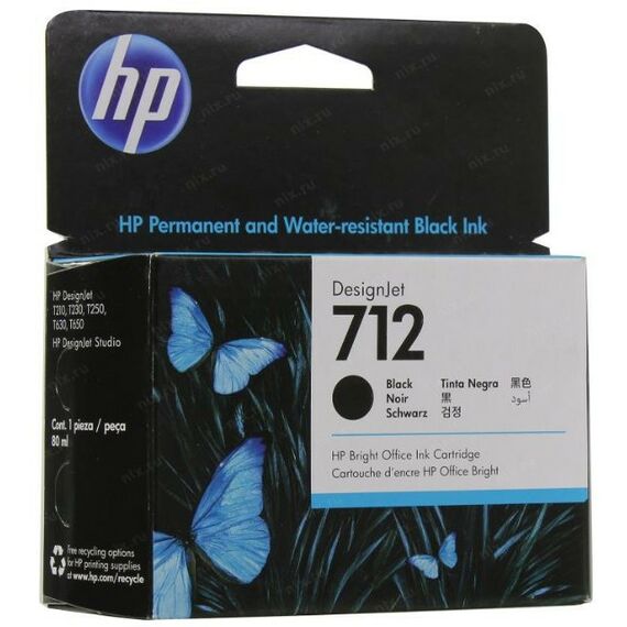 Для HP (оригинал): Картридж HP 3ED71A Black №712 для HP DesignJet T210/230/250/630/650) фотографии