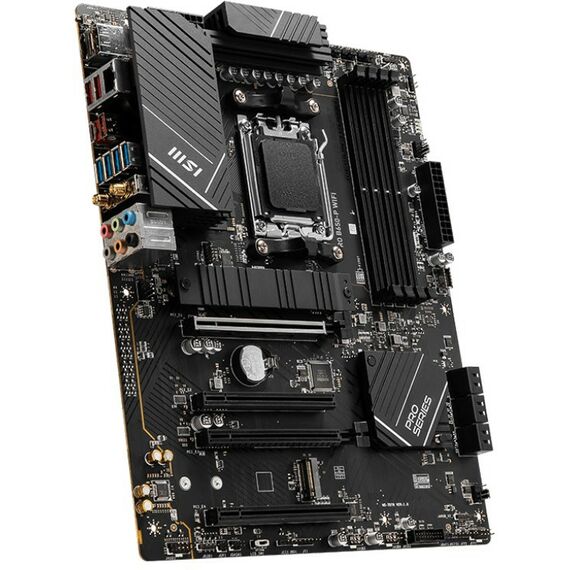 Материнские платы: Материнская плата MSI PRO B650-P WIFI AM5 <B650> 4xPCI-E HDMI+DP 2.5GbLAN+WiFi+BT SATA ATX 4DDR5 RTL фотографии