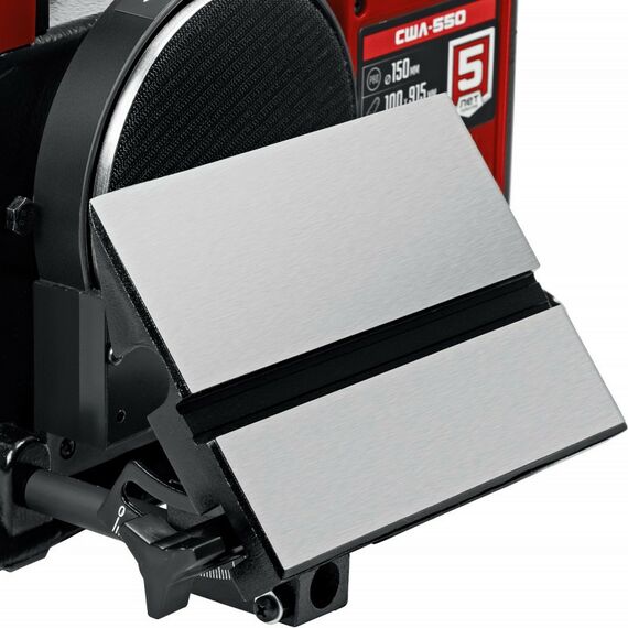 Обрабатывающие станки: Тарельчато - ленточный шлифовальный станок Зубр СШЛ-550 d 150 мм, 100 х 914 мм лента, 550 Вт фотографии