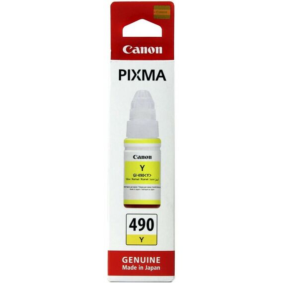 Для Canon (оригинал): Чернильница Canon GI-490Y Yellow для PIXMA G1400/2400/3400 [0666C001] фотографии