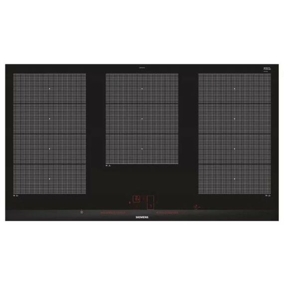 Электрические варочные поверхности: Встраиваемая индукционная варочная панель Siemens EX975LXC1E iQ700, 51x912x520 мм, FlexInduction, 17 режимов, TouchSlider, HomeConnect, блокировка от детей фотографии