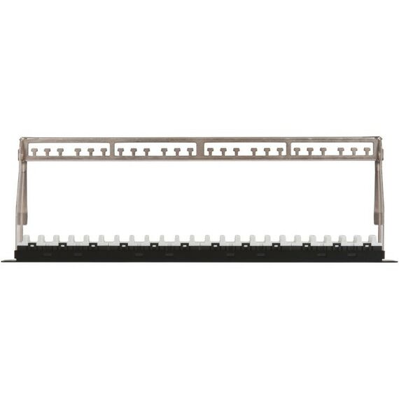 Коммутационные панели: Коммутационная панель Nikomax NMC-RP24UA2-1U-BK 19", 1U, 24 порта, Кат.6a (Класс Ea), 500МГц, RJ45/8P8C, 110/KRONE, T568A/B, неэкранированная, с органайзером, черная - гарантия: 5 лет расширенная / 25 лет системная фотографии