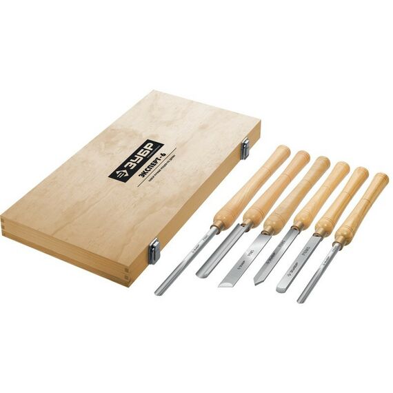 Столярно-слесарный инструмент: Набор ручных резцов по дереву Зубр Эксперт-6 6 предметов [18370] фотографии