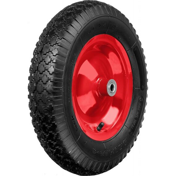 Тачки строительные: Пневматическое колесо Зубр КП-1 4" х 380 мм, для тачки (арт. 39960), стальной диск [39955-1] фотографии