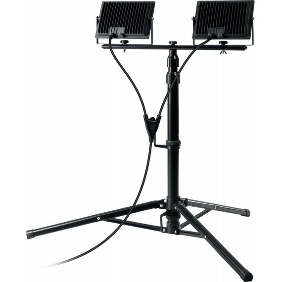 Осветительные приборы: Светодиодные прожекторы на штативе Зубр Профессионал ПСК 50х2 2х50Вт, 6500К IP65, 1.6м [57145-2-50] фотографии