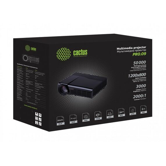 Проекторы: Проектор Cactus CS-PRO.09B.WXGA-A LCD, 3000Lm, 1280x720, 2000:1 50000 часов, 2xUSB, 2xHDMI 4.7кг фотографии