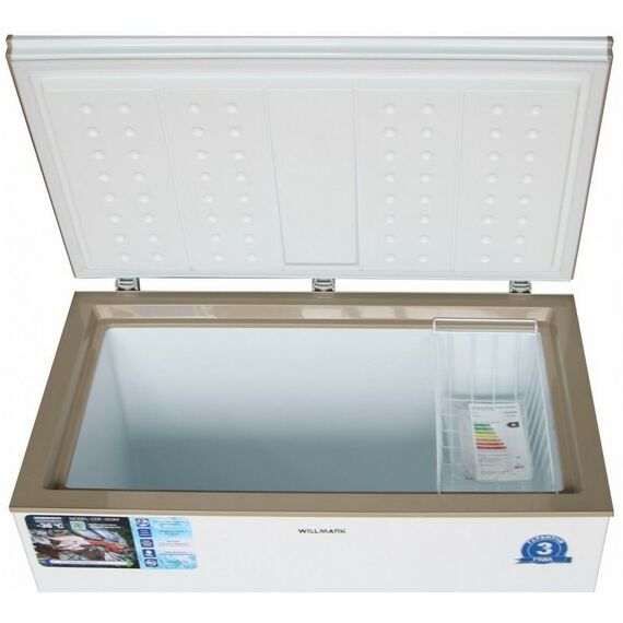 Морозильные камеры: Морозильный ларь WILLMARK СDF-363M компрессор TOSHIBA, функция "холодильник", объем 319 литров, цвет белый фотографии