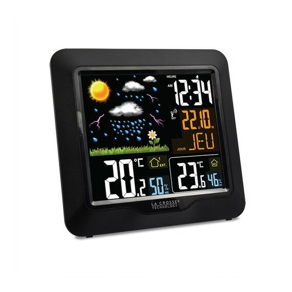 Гигрометры, метеостанции: Домашняя погодная станция с цветным экраном LaCrosse WS6820 цвет черный фотографии