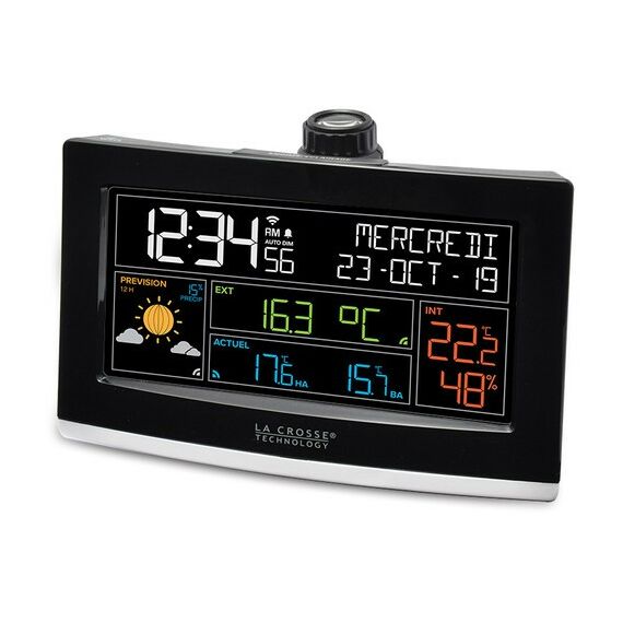 Гигрометры, метеостанции: Домашняя погодная станция LaCrosse WS6837 с цветным экраном и проектором фотографии