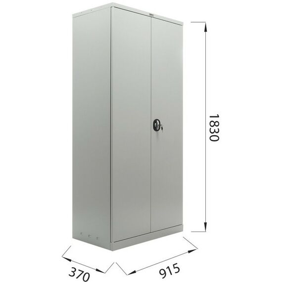 Сейфы и металлические шкафы: Шкаф металлический офисный Brabix MK 18/91/37 1830х915х370 мм, 45 кг, 4 полки, разборный [S204BR180102] фотографии