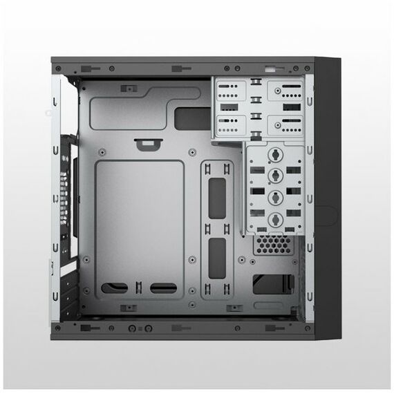 Корпуса компьютерные: Корпус с блоком питания Foxline FL-733-FZ500R 500Вт, 1xPCIe(6+2pin), w/2xUSB2.0, w/pwr cord, w/o FAN, черный фотографии