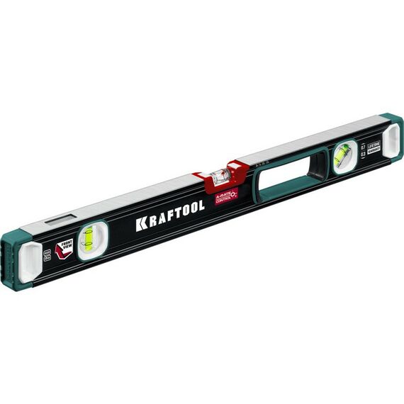 Строительные уровни: Сверхпрочный уровень KRAFTOOL A-RATE CONTROL 600 мм точность 0.3 мм/м, с инновационным зеркальным глазком [34986-60] фотографии