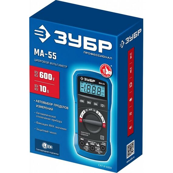 Мультиметры: Цифровой мультиметр Зубр МА-55 [59805] фотографии