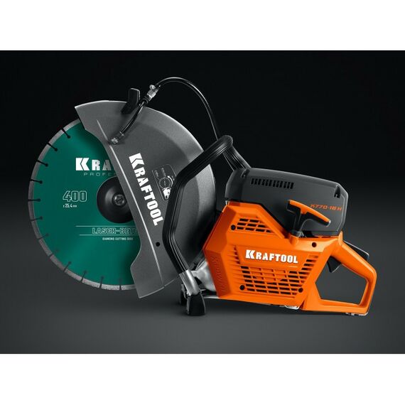 Бензорезы: Бензорез по бетону (бетонорез) KRAFTOOL K770-16 H 3700 Вт, 400 мм, диск в комплекте фотографии