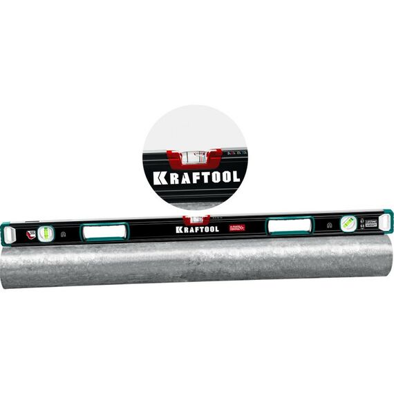 Сверхпрочный магнитный уровень KRAFTOOL A-RATE CONTROL 800 мм точность 0.3 мм/м, с зеркальным глазком [34988-80] фотографии