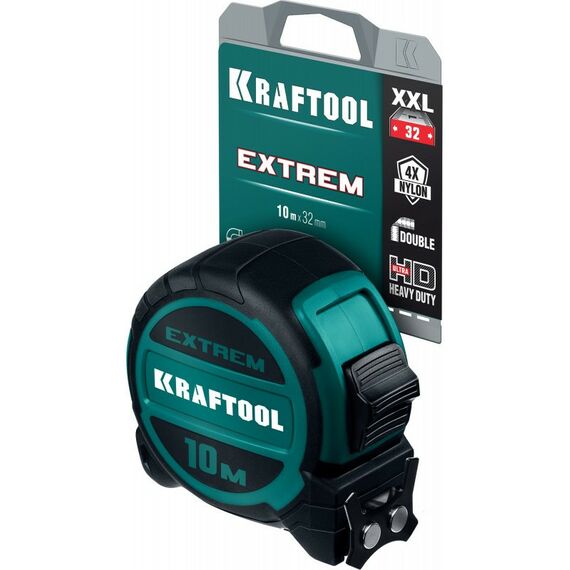 Рулетка со сверх широким полотном KRAFTOOL Extrem 10 м х 32 мм [34127-10] фотографии