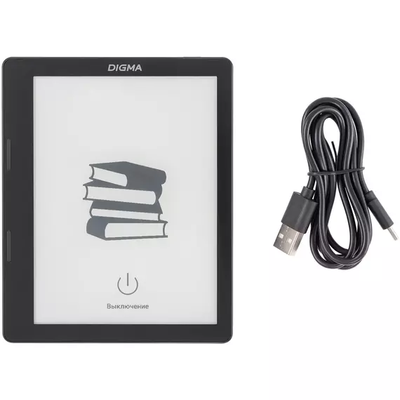Электронная книга Digma F4 5.83" E-Ink 680x920 Touch Screen 1.2Ghz 1Gb/8Gb/SD/microSDHC/подсветка дисплея черный [F4B] фотографии