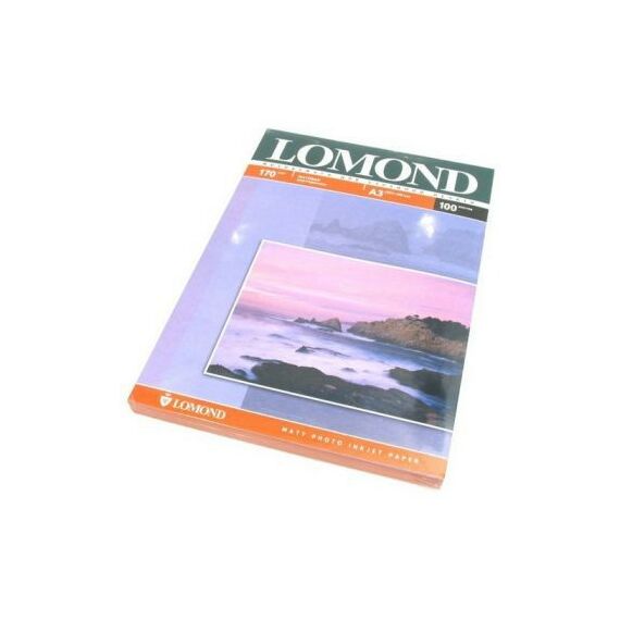 Бумага Lomond: Бумага Lomond 0102012 A3, 100 листов, 170 г/м2, бумага матовая двусторонняя фотографии
